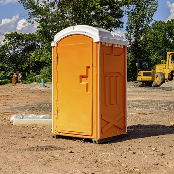 how often are the porta potties cleaned and serviced during a rental period in Red River NM